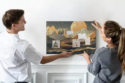 Modern művészi tájkép parafatábla