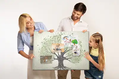 Hatalmas tölgyfa mintás fali parafa üzenőtábla