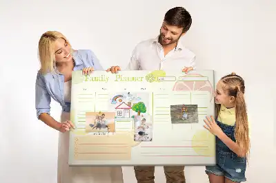 Családi tervező parafa üzenőtábla