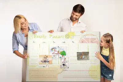 Családi tervező parafa üzenőtábla