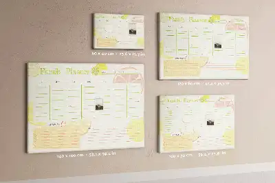 Családi tervező parafa üzenőtábla