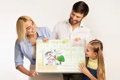 Családi tervező parafa üzenőtábla