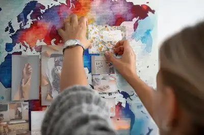 Parafa üzenőtábla festett térkép mintával