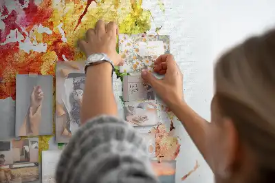 Pasztell festői térkép mintás parafa üzenőtábla
