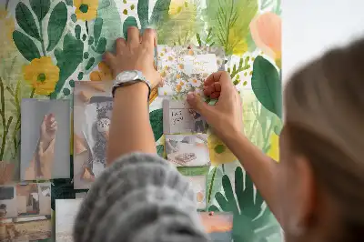 Akvarell virágos parafa üzenőtábla