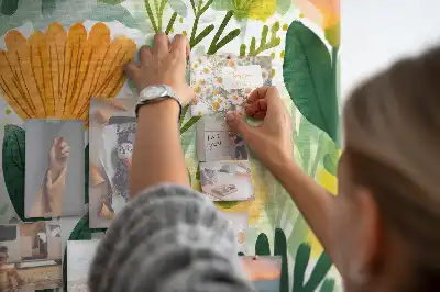 Akvarell virágos parafa üzenőtábla