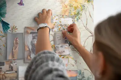 Parafatábla virágok és madarak mintával