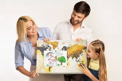 Világtérkép absztrakció fali parafa üzenőtábla