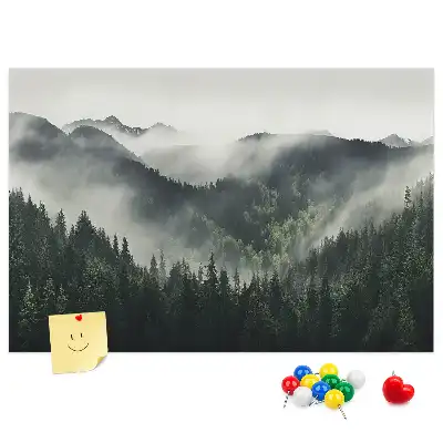 Erdő tájkép mintás parafa üzenőtábla