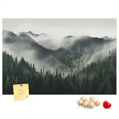 Erdő tájkép mintás parafa üzenőtábla