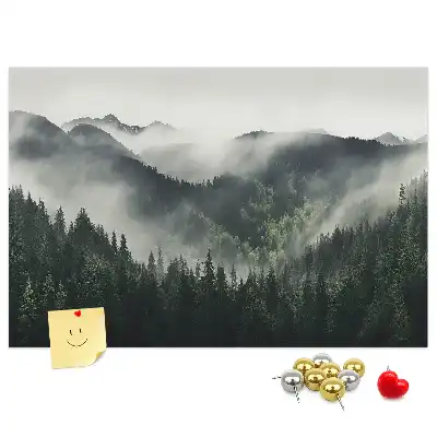 Erdő tájkép mintás parafa üzenőtábla
