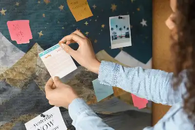 Fali parafa üzenőtábla Hegyek éjszaka mintával