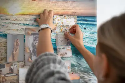 Tengerparti hullámok témájú parafatábla