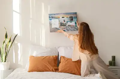 Tengerparti hullámok témájú parafatábla