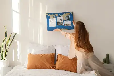 Világtérképes parafa üzenőtábla