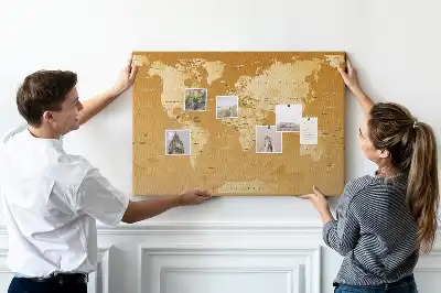 Föld bolygó parafa fali térkép