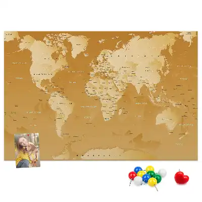 Föld bolygó parafa fali térkép