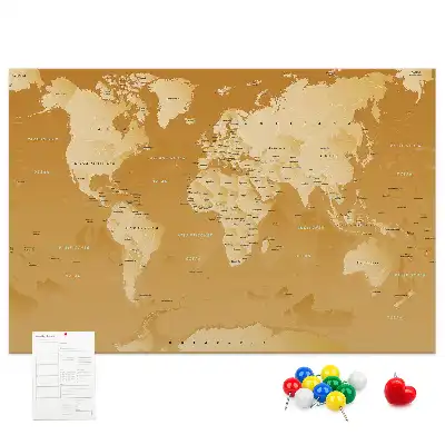 Föld bolygó parafa fali térkép