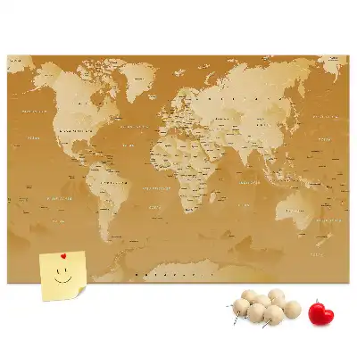 Föld bolygó parafa fali térkép