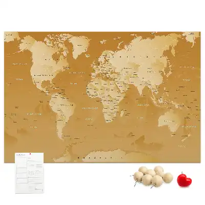 Föld bolygó parafa fali térkép