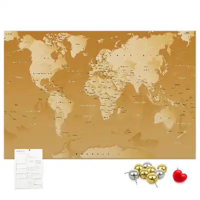 Föld bolygó parafa fali térkép