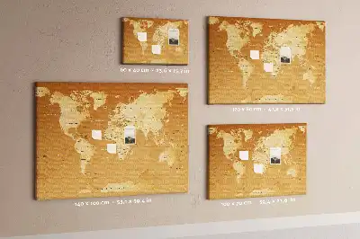 Föld bolygó parafa fali térkép