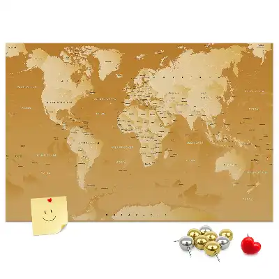 Föld bolygó parafa fali térkép