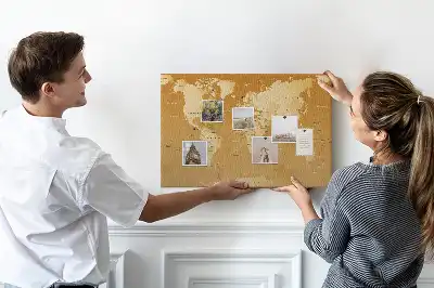 Föld bolygó parafa fali térkép