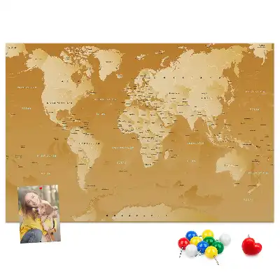 Föld bolygó parafa fali térkép