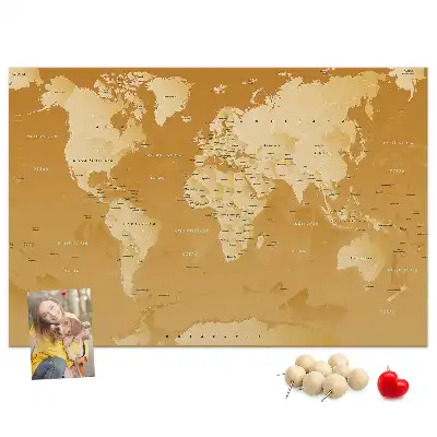 Föld bolygó parafa fali térkép