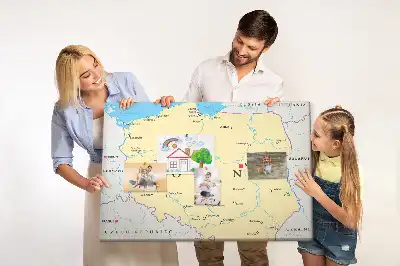 Lengyelország politikai térképével ellátott kivitelben