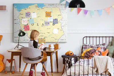 Lengyelország politikai térképével ellátott kivitelben