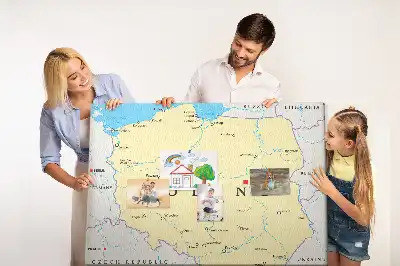 Lengyelország politikai térképével ellátott kivitelben