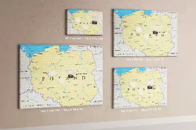Lengyelország politikai térképével ellátott kivitelben