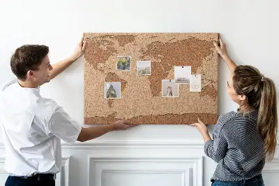 Parafatábla világtérkép mintával