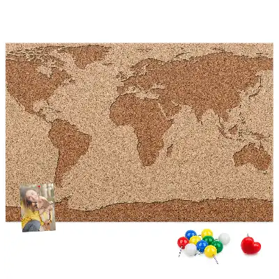 Parafatábla világtérkép mintával
