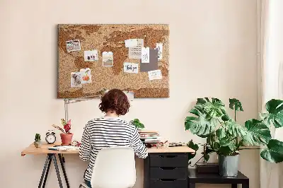 Parafatábla világtérkép mintával