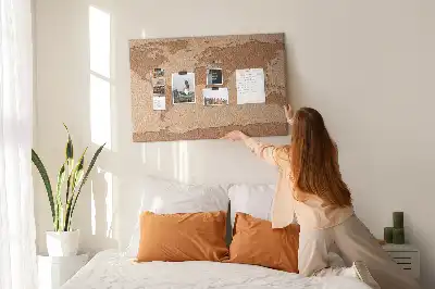 Parafatábla világtérkép mintával