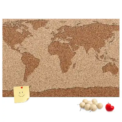 Parafatábla világtérkép mintával