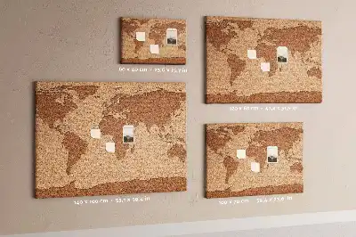 Parafatábla világtérkép mintával