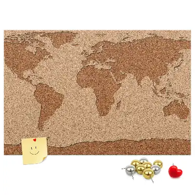 Parafatábla világtérkép mintával