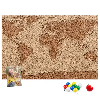 Parafatábla világtérkép mintával