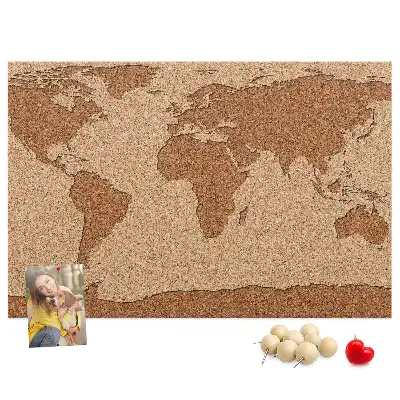 Parafatábla világtérkép mintával