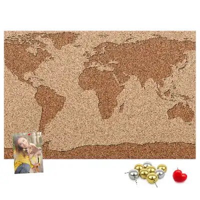 Parafatábla világtérkép mintával