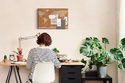 térképes mintázatú parafa struktúrával