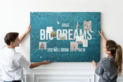 Motivációs feliratú fali parafa üzenőtábla