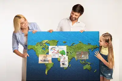 Parafa üzenőtábla a világ országainak körvonalaival