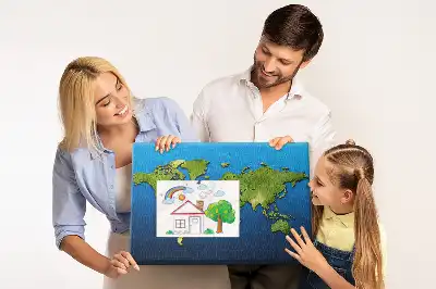 Parafa üzenőtábla a világ országainak körvonalaival