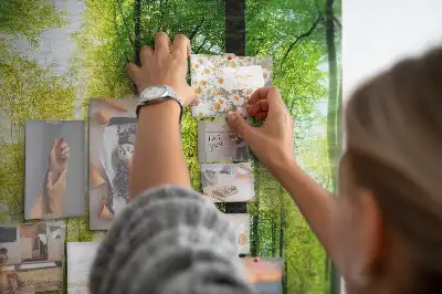 Fali parafa üzenőtábla természetes erdő mintával
