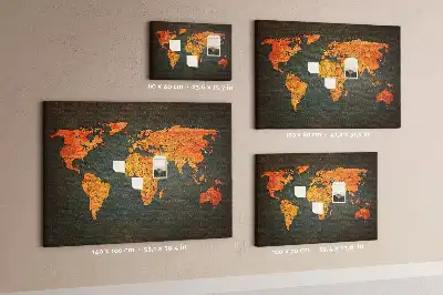 Parafa üzenőtábla földgömb mintával